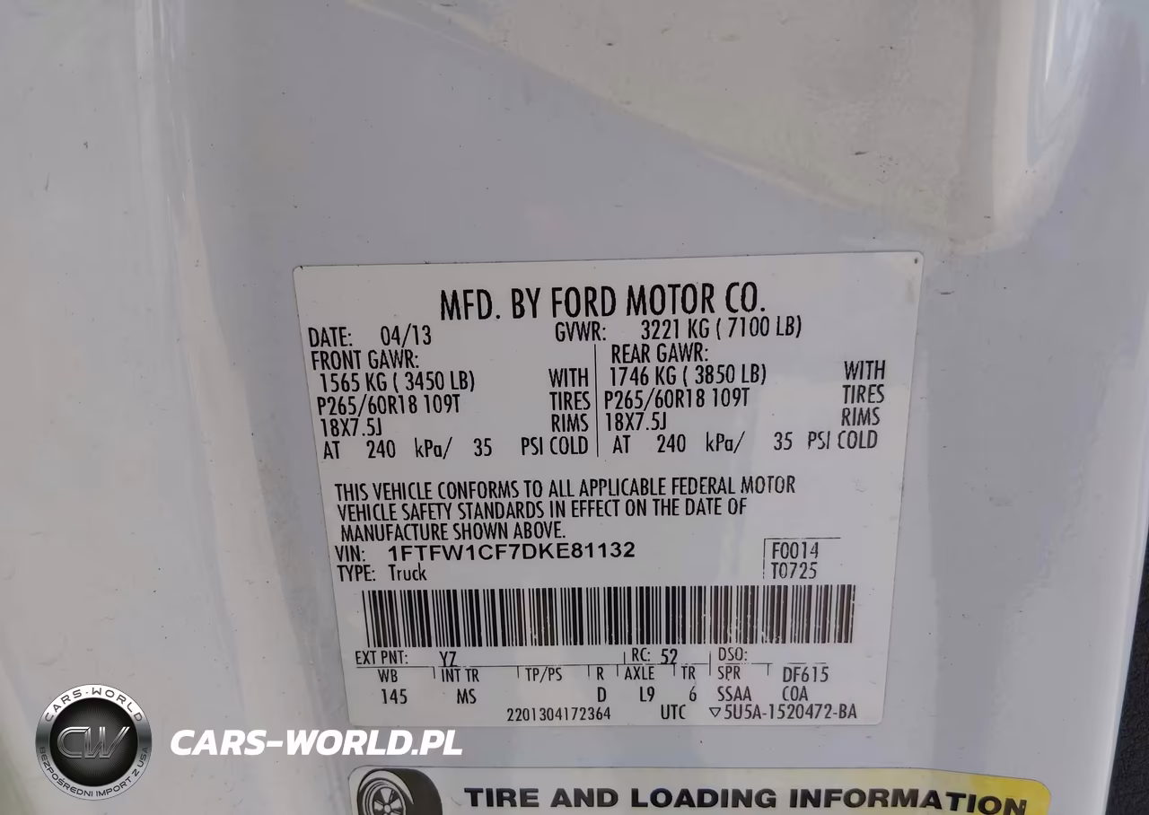 2013 Ford F-150 Xlt VIN:1FTFW1CF7DKE81132 - 9