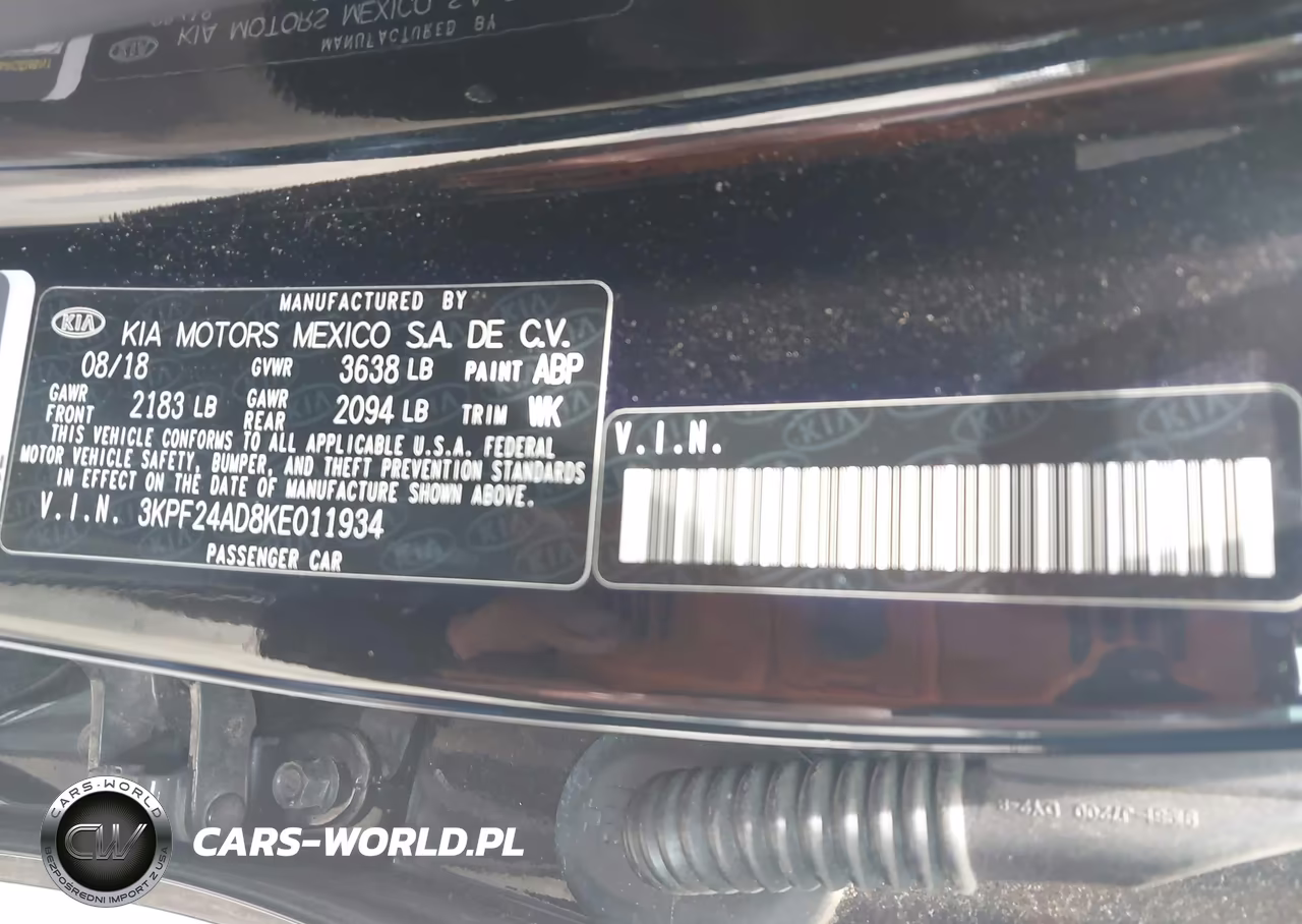 2019 Kia Forte Fe VIN:3KPF24AD8KE011934 - 9