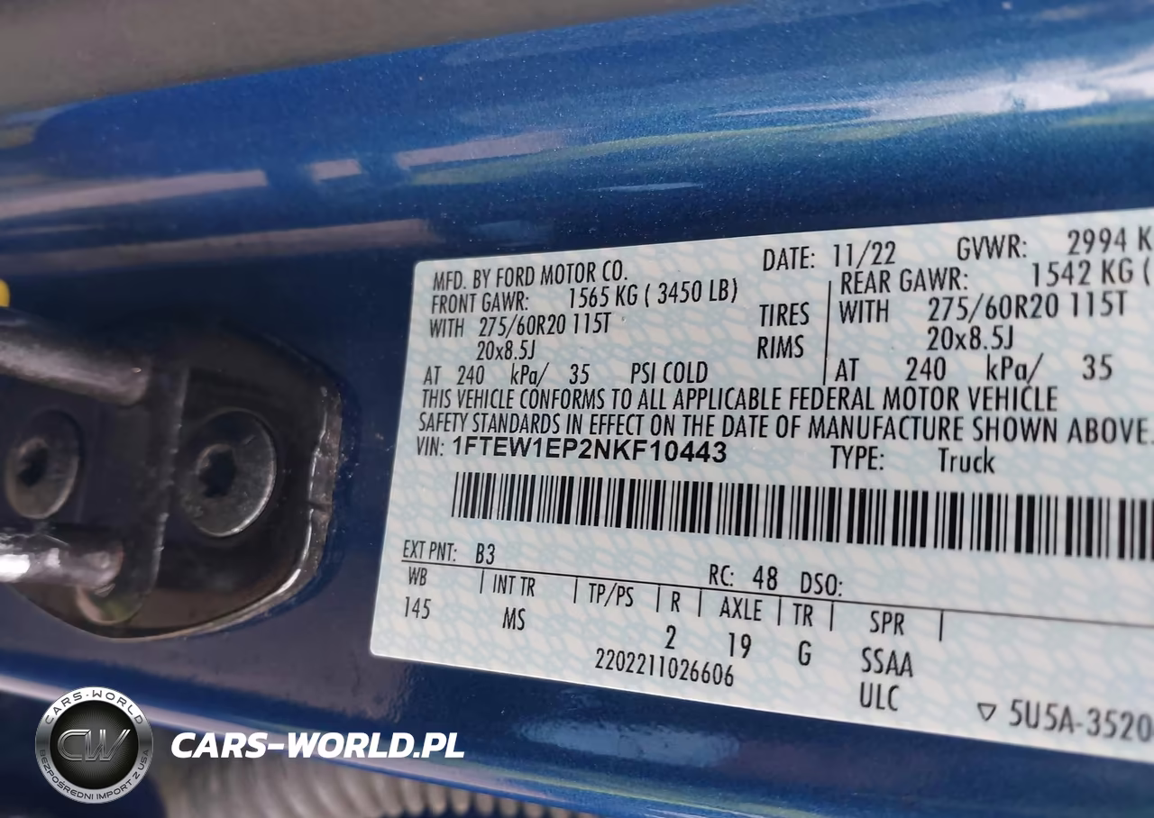 2022 Ford F-150 Xlt VIN:1FTEW1EP2NKF10443 - 9