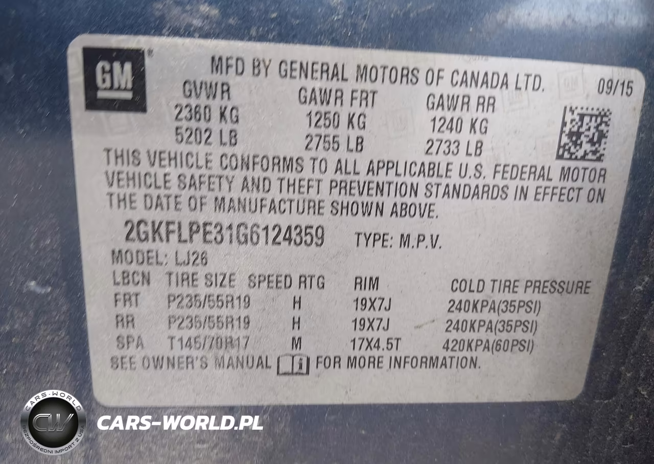 2016 GMC Terrain Slt VIN:2GKFLPE31G6124359 - 9