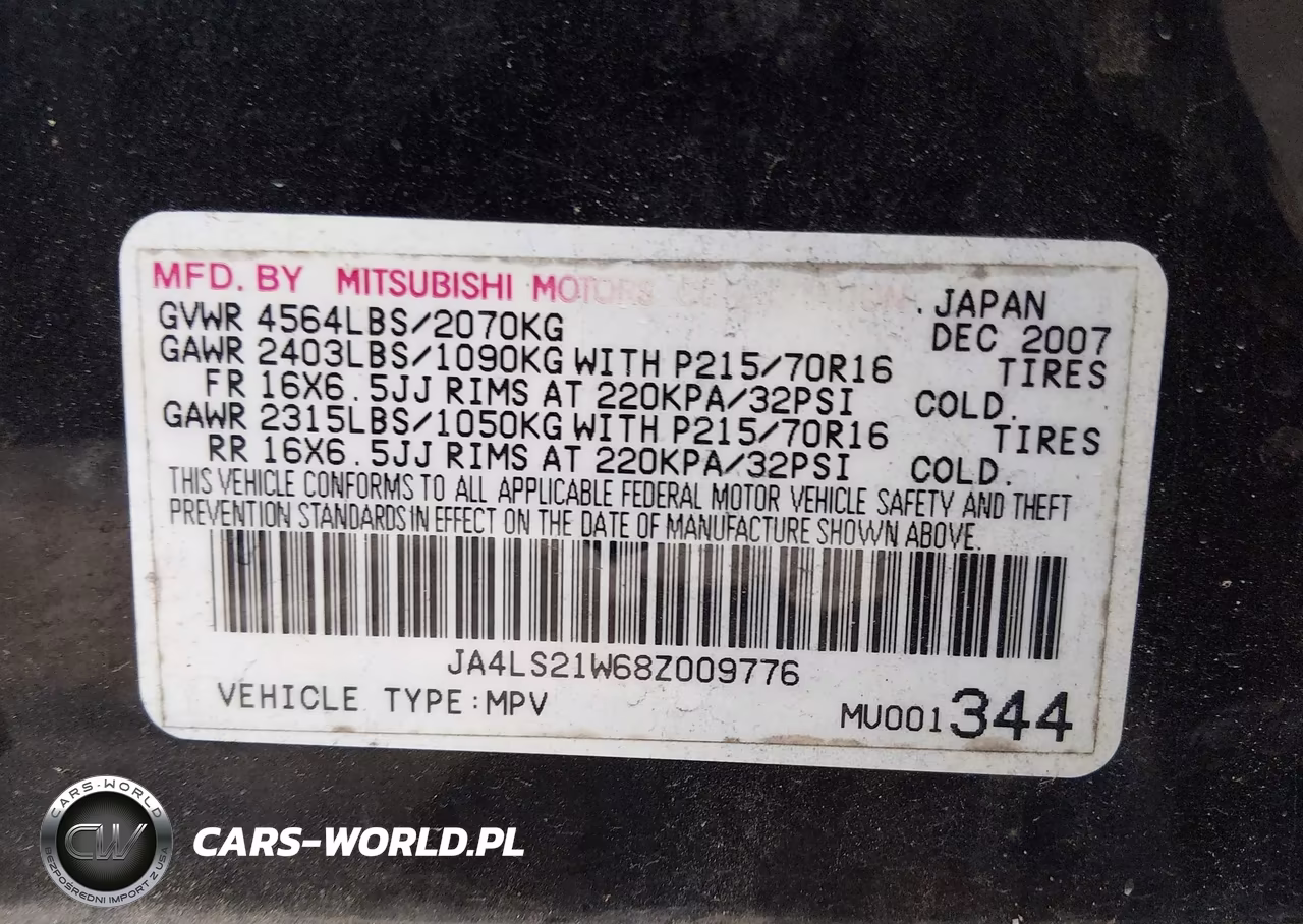 2008 Mitsubishi Outlander Es VIN:JA4LS21W68Z009776 - 9