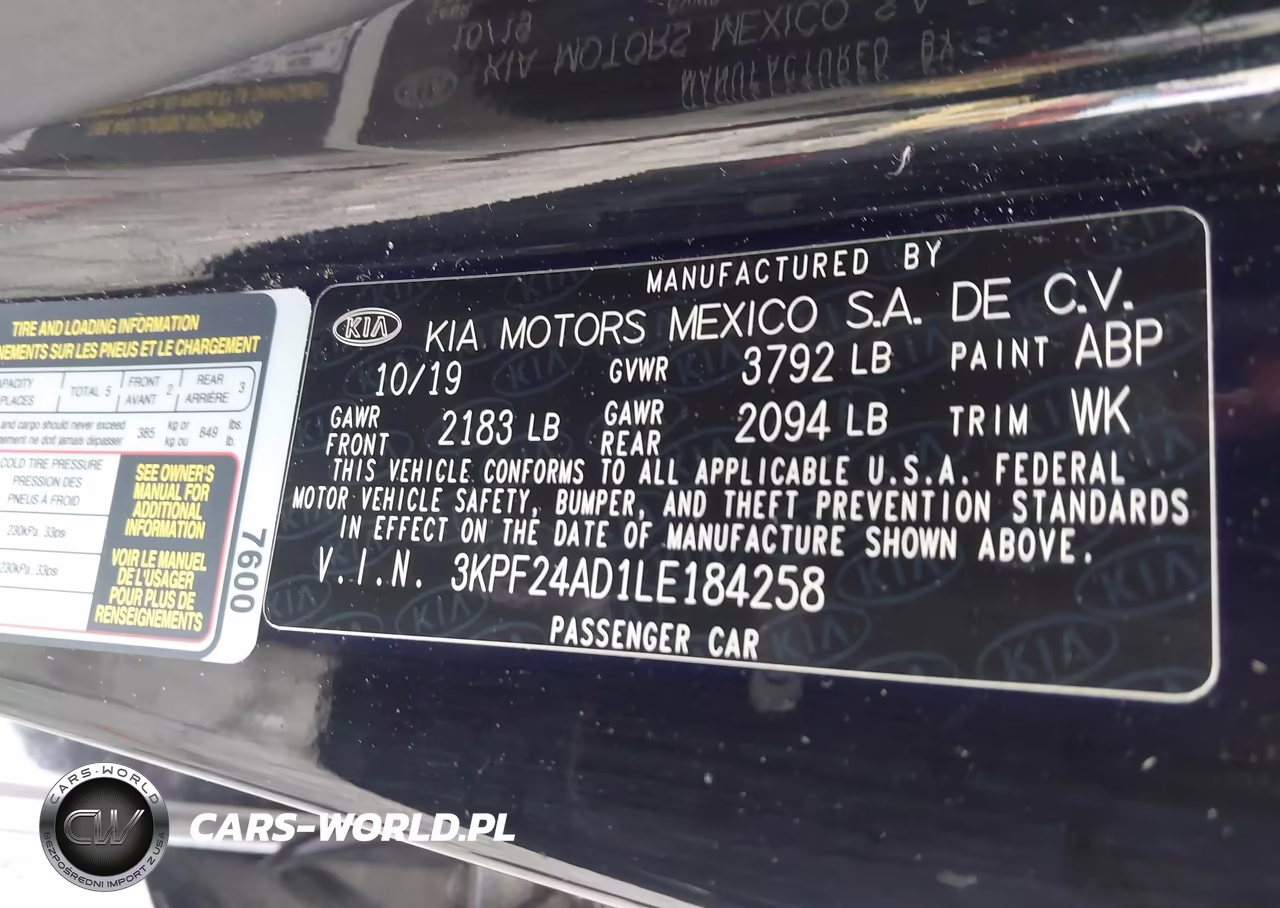 2020 Kia Forte Fe VIN:3KPF24AD1LE184258 - 9