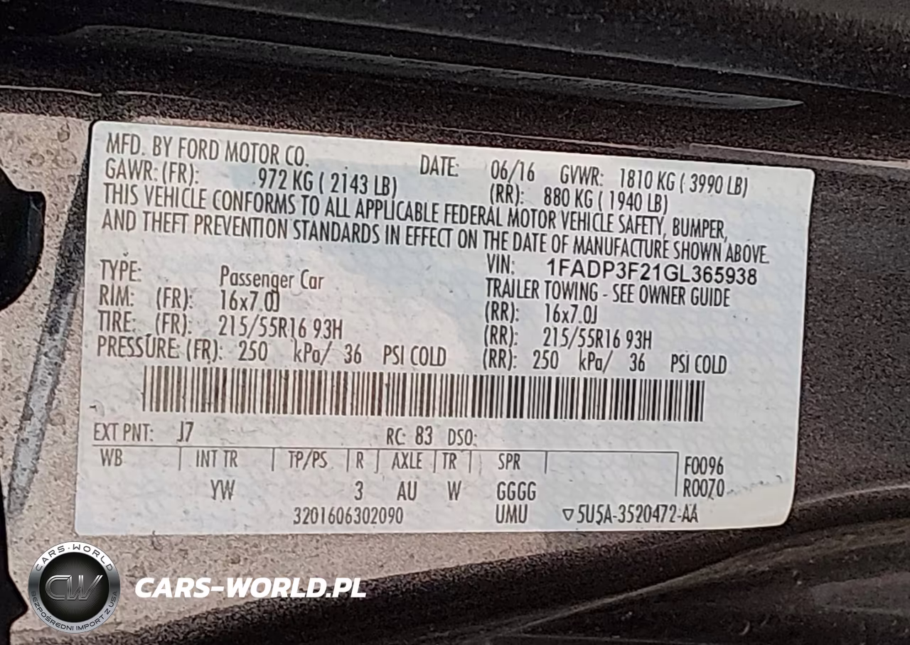 2016 Ford Focus Se VIN:1FADP3F21GL365938 - 9