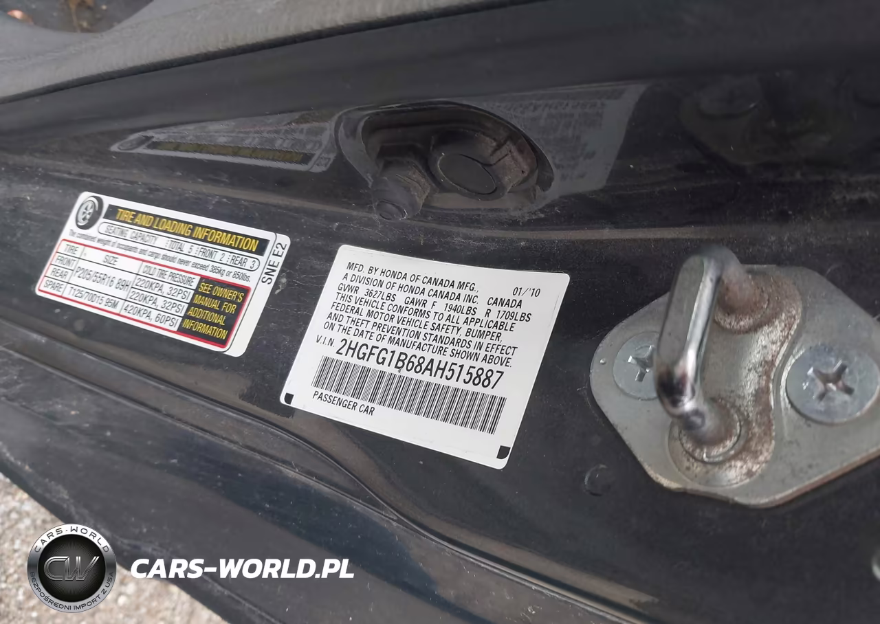 2010 Honda Civic Lx VIN:2HGFG1B68AH515887 - 9