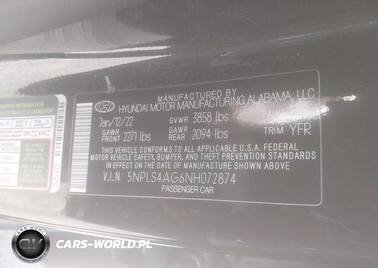 2022 Hyundai Elantra Sel VIN:5NPLS4AG6NH072874 - 9