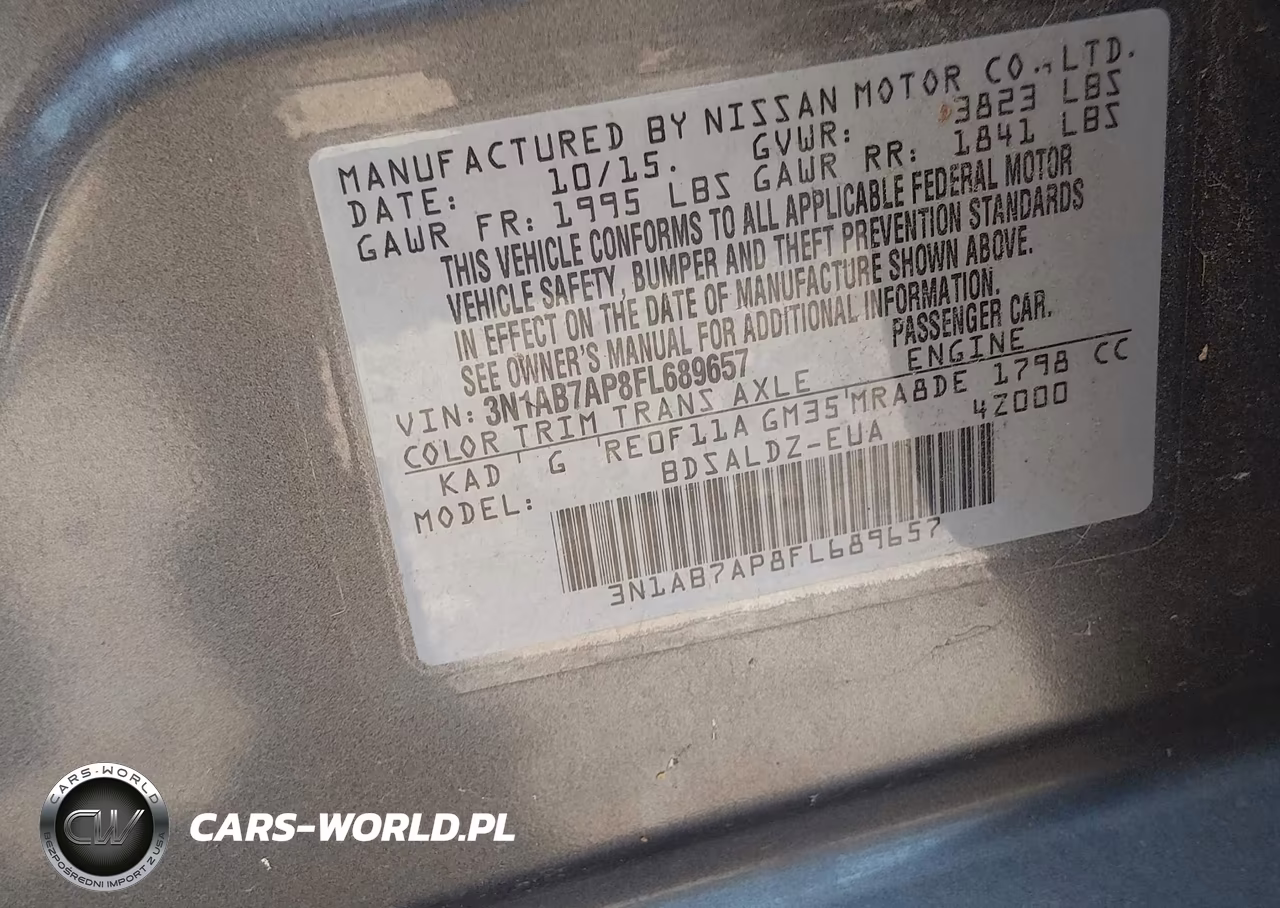 2015 Nissan Sentra Sv VIN:3N1AB7AP8FL689657 - 9
