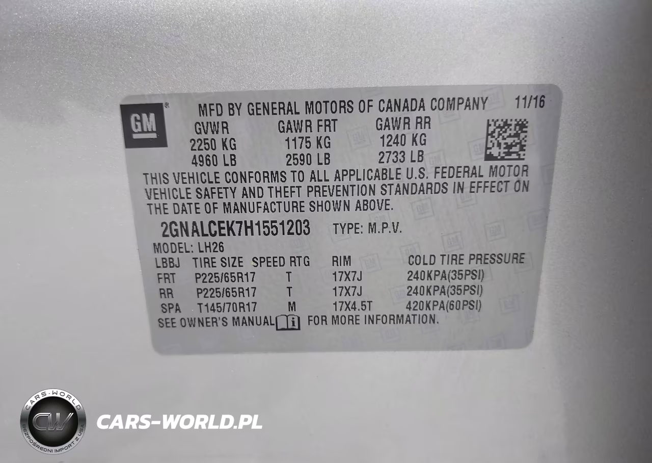 2017 Chevrolet Equinox Lt VIN:2GNALCEK7H1551203 - 9