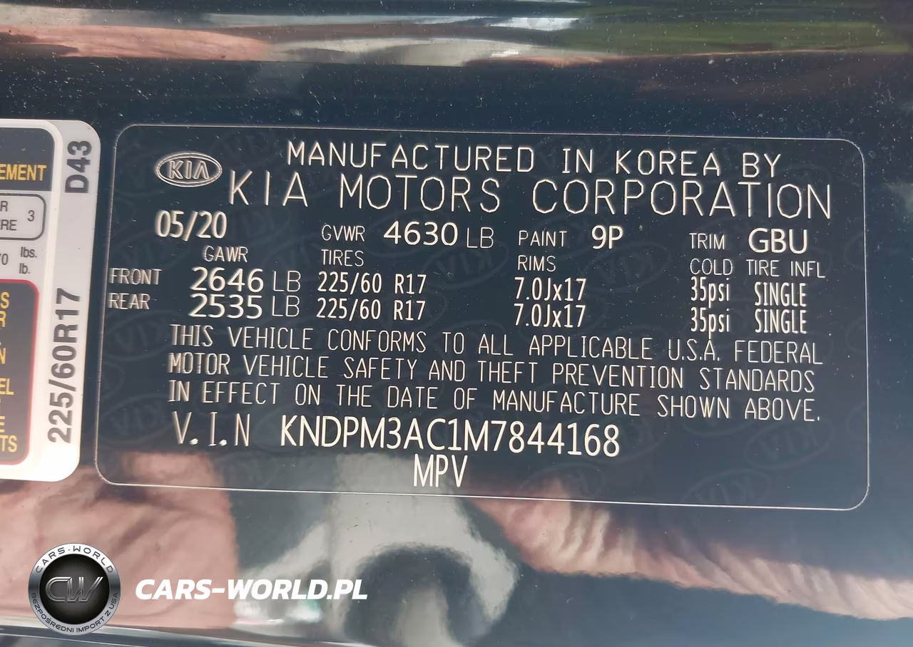2021 Kia Sportage Lx VIN:KNDPM3AC1M7844168 - 9