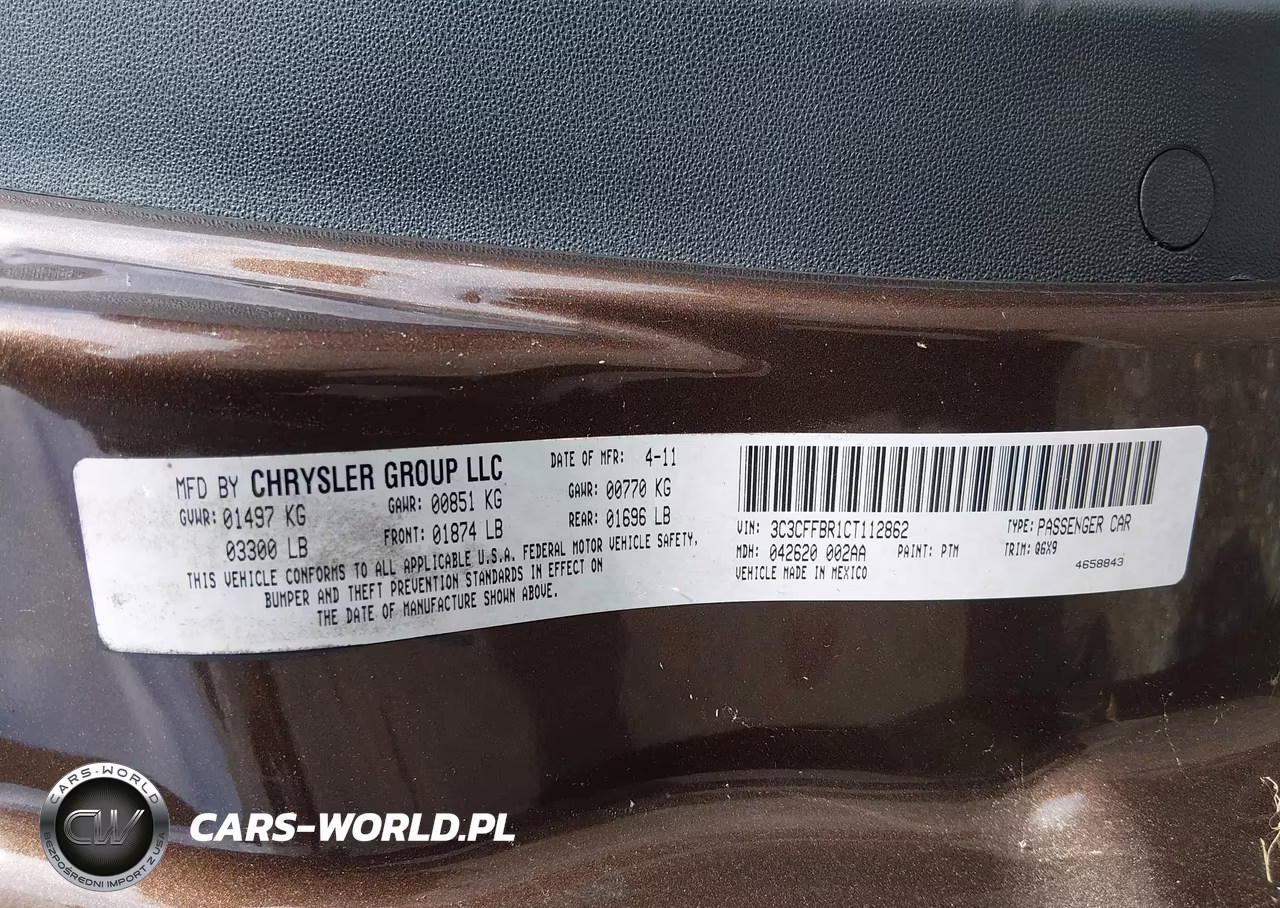 2012 Fiat 500 Sport VIN:3C3CFFBR1CT112862 - 9