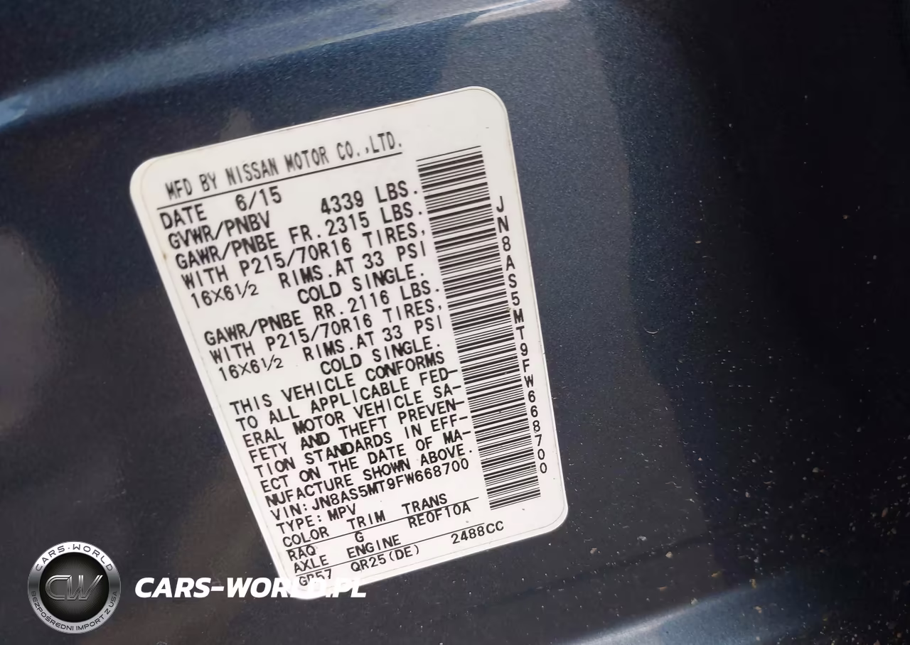 2015 Nissan Rogue Select S VIN:JN8AS5MT9FW668700 - 9