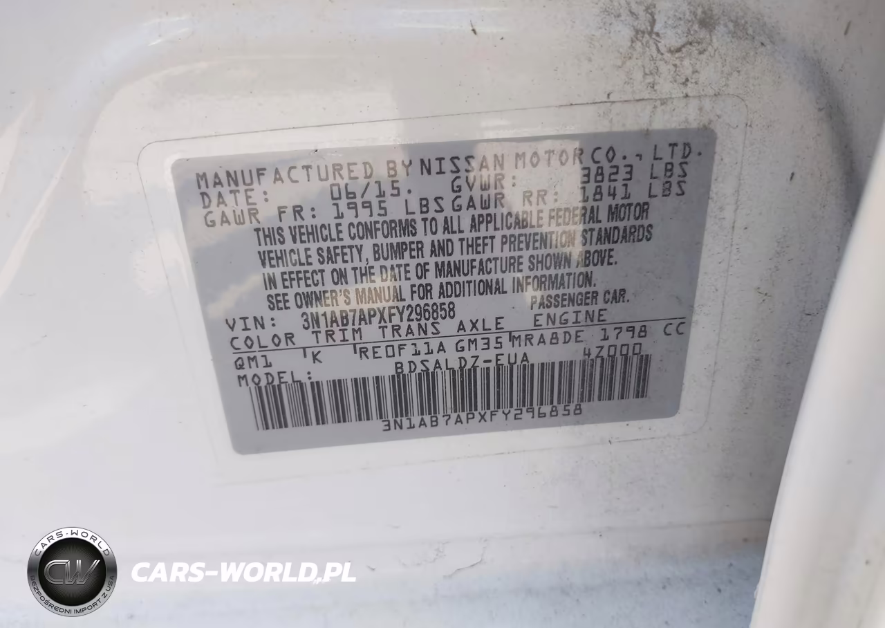 2015 Nissan Sentra Sv VIN:3N1AB7APXFY296858 - 9