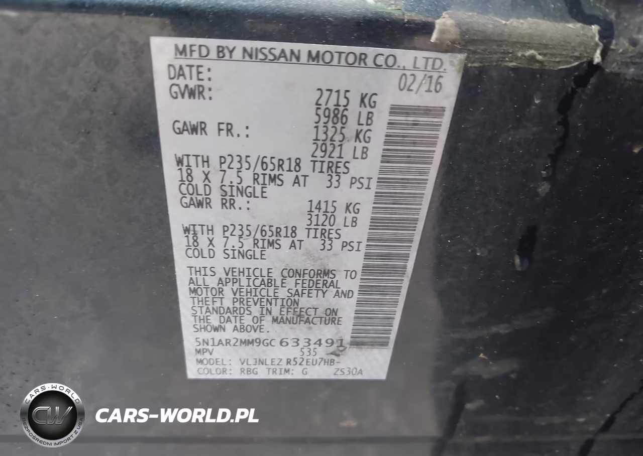 2016 Nissan Pathfinder Sv VIN:5N1AR2MM9GC633491 - 9