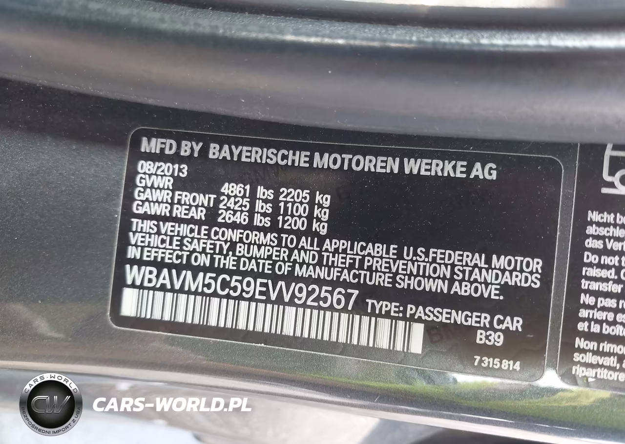 2014 BMW X1 xDrive35I VIN:WBAVM5C59EVV92567 - 9