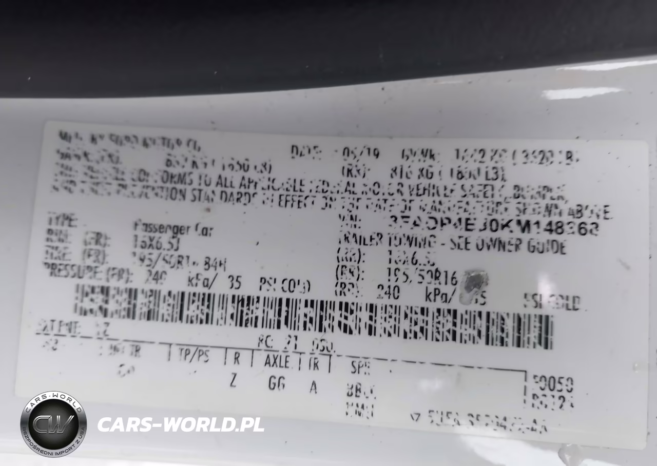 2019 Ford Fiesta Se VIN:3FADP4EJ0KM148368 - 9