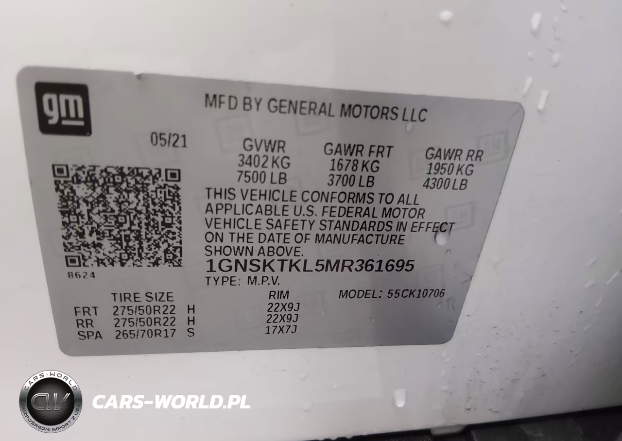 2021 Chevrolet Tahoe 4Wd High Country VIN:1GNSKTKL5MR361695 - 9