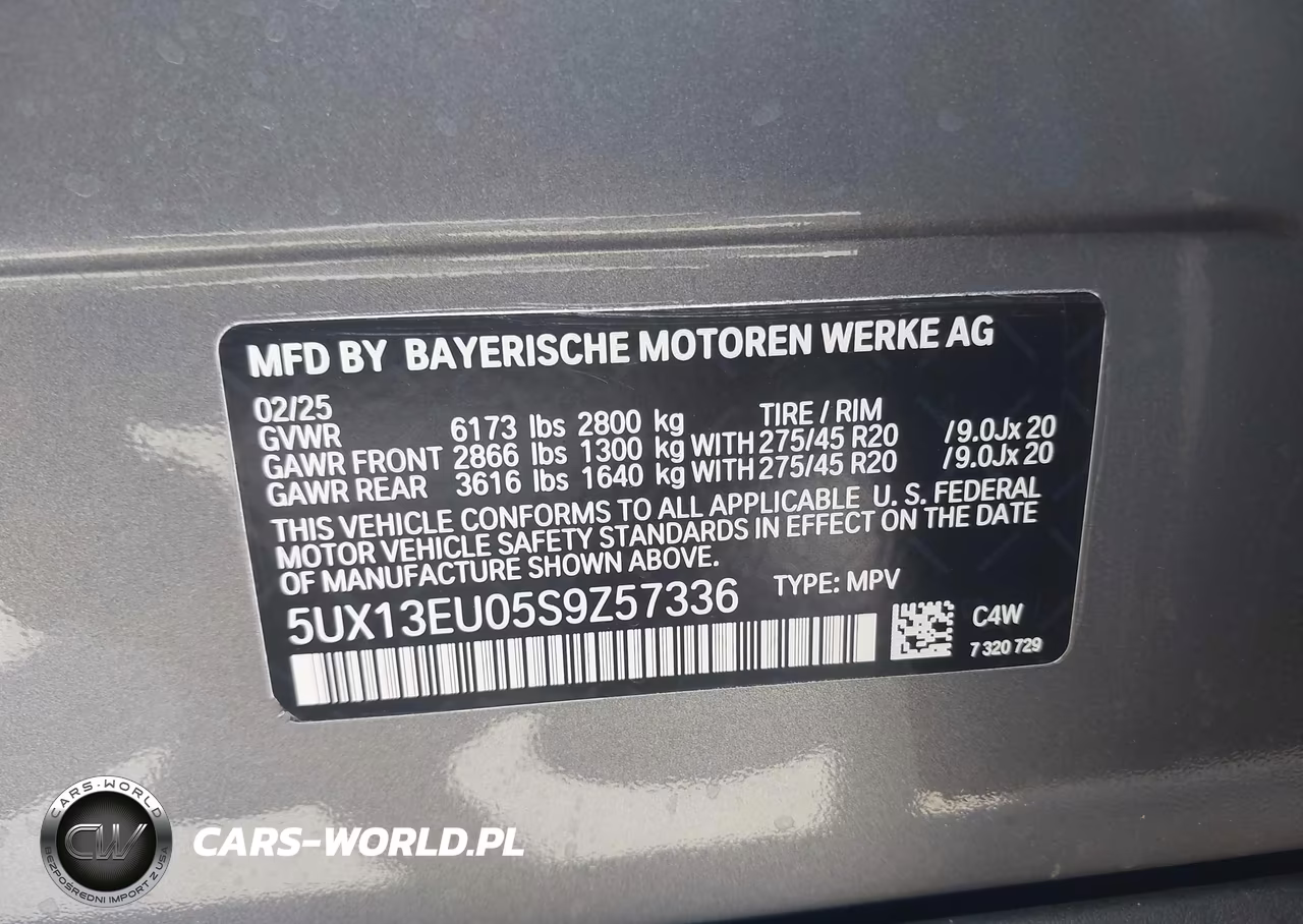 2025 BMW X5 Sdrive40I VIN:5UX13EU05S9Z57336 - 9