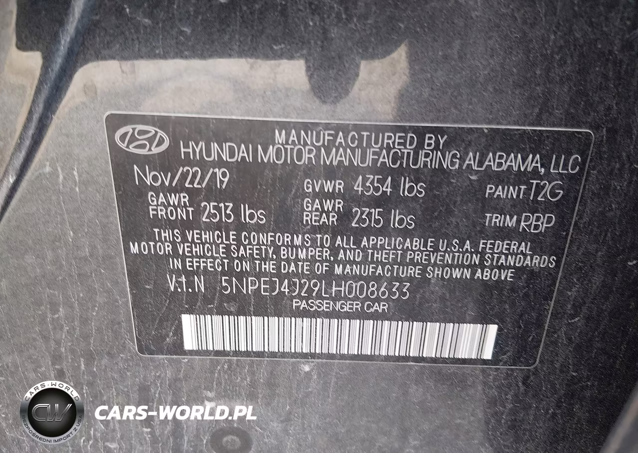 2020 Hyundai Sonata Sel Plus VIN:5NPEJ4J29LH008633 - 9