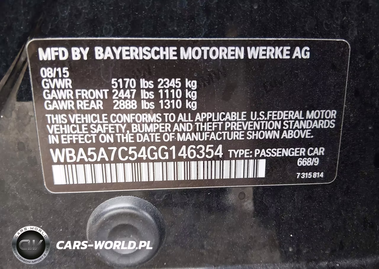 2016 BMW 528I xDrive VIN:WBA5A7C54GG146354 - 9