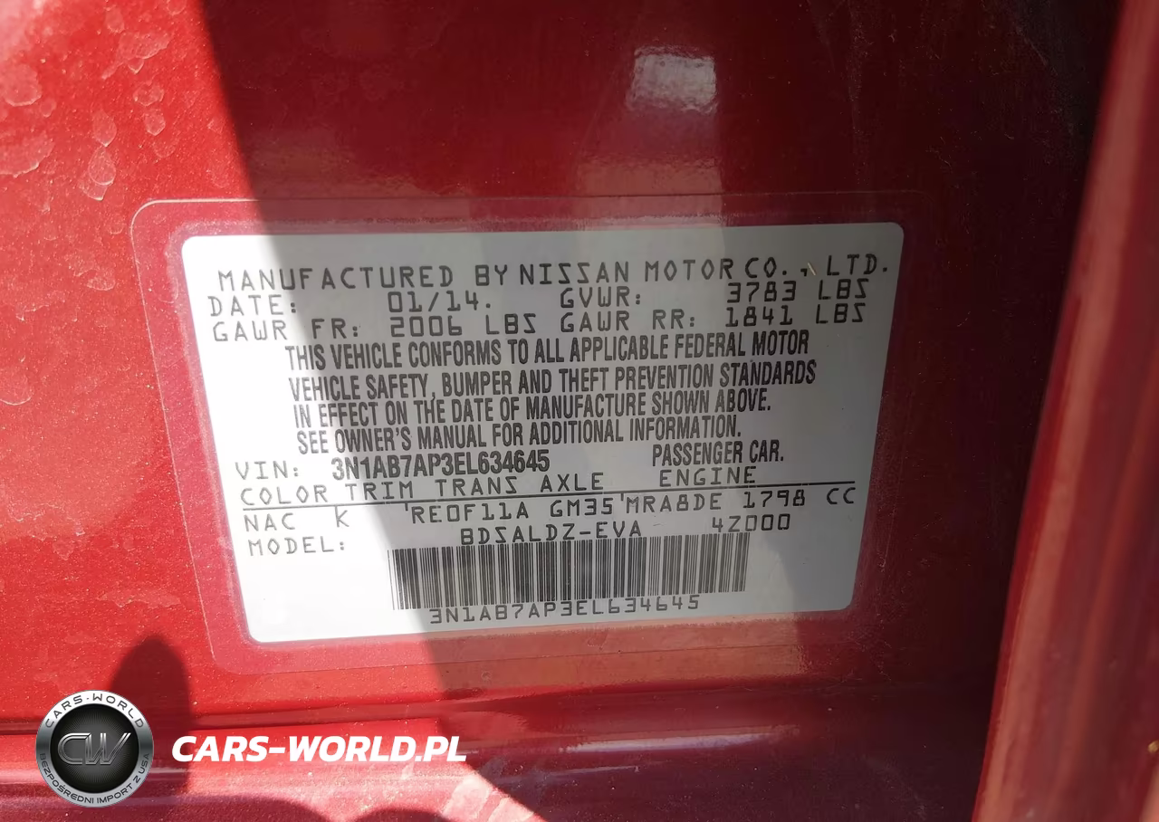 2014 Nissan Sentra Sv VIN:3N1AB7AP3EL634645 - 9