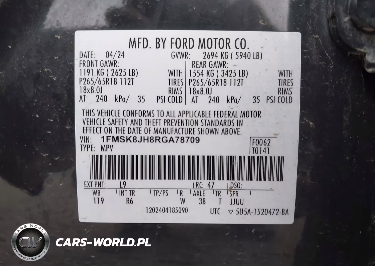2024 Ford Explorer Timberline VIN:1FMSK8JH8RGA78709 - 9