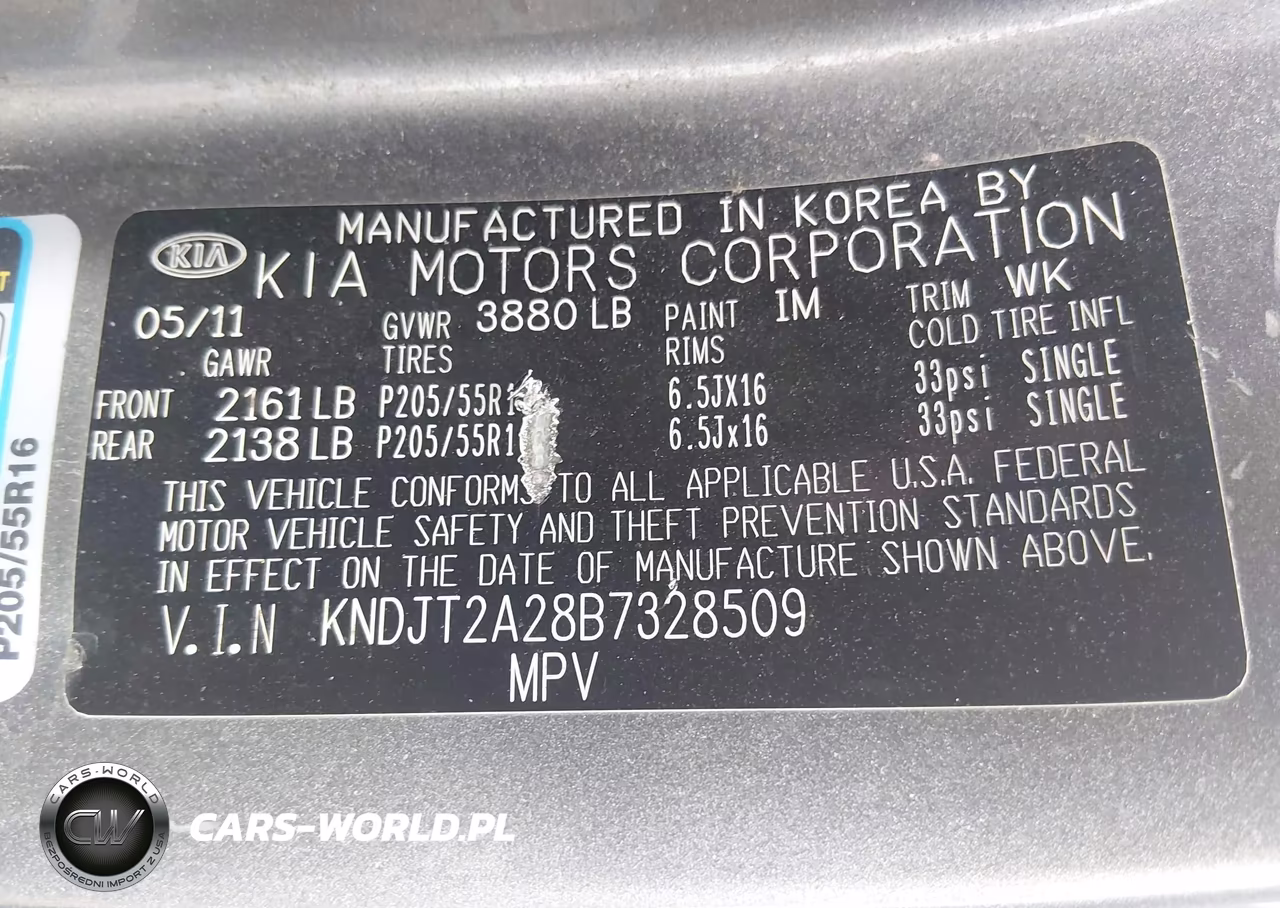 2011 Kia Soul + VIN:KNDJT2A28B7328509 - 9