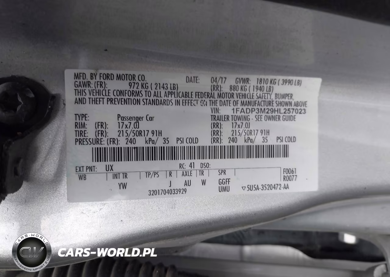 2017 Ford Focus Sel VIN:1FADP3M29HL257023 - 9