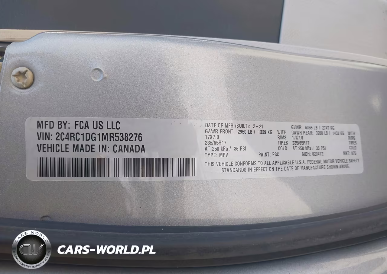 2021 Chrysler Voyager Lxi VIN:2C4RC1DG1MR538276 - 9