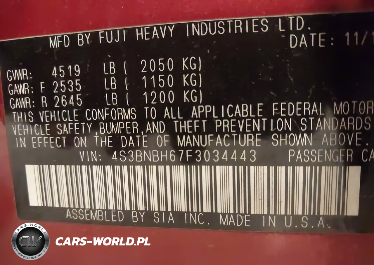 2015 Subaru Legacy 2.5I Premium VIN:4S3BNBH67F3034443 - 9