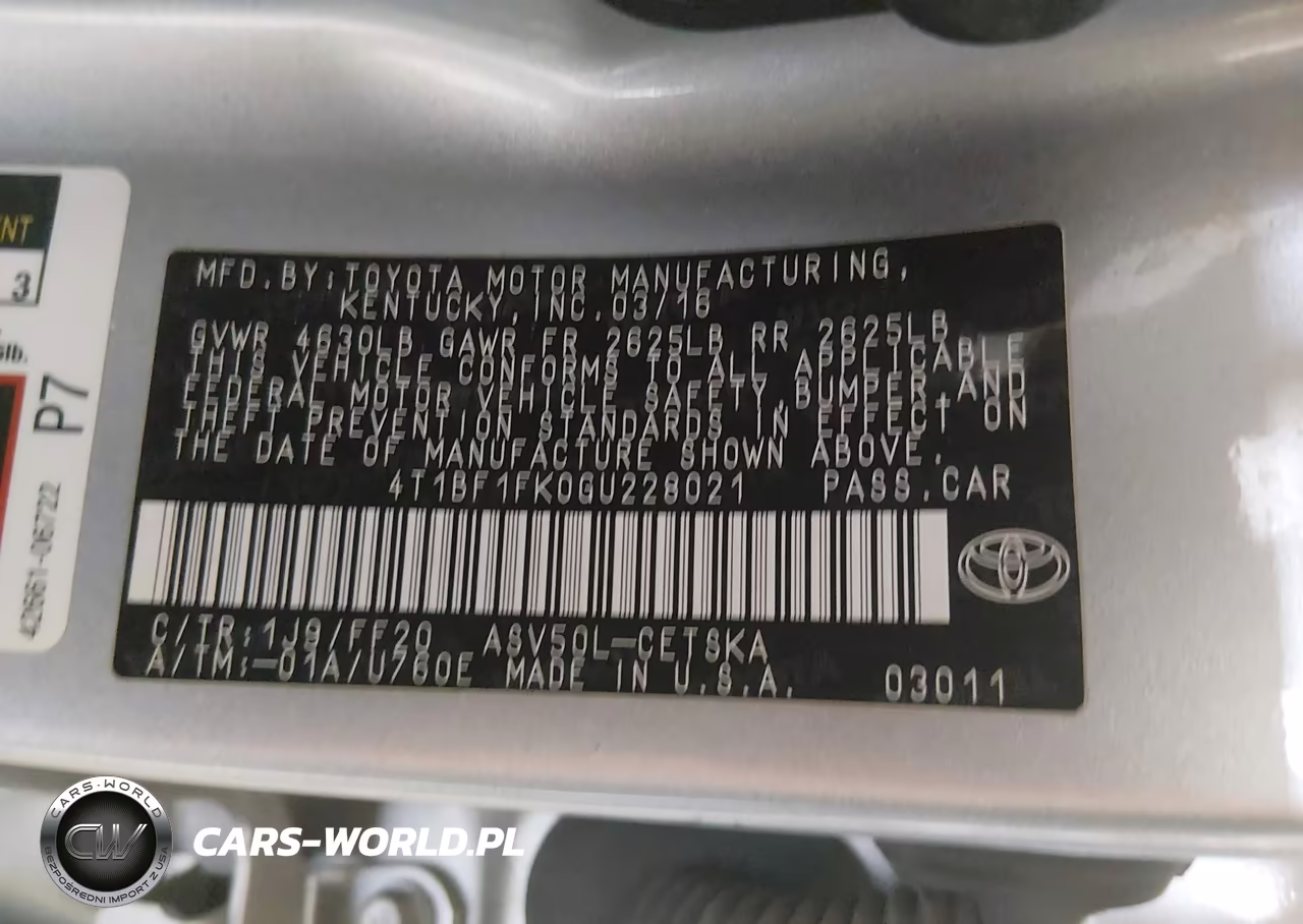 2016 Toyota Camry Se VIN:4T1BF1FK0GU228021 - 9