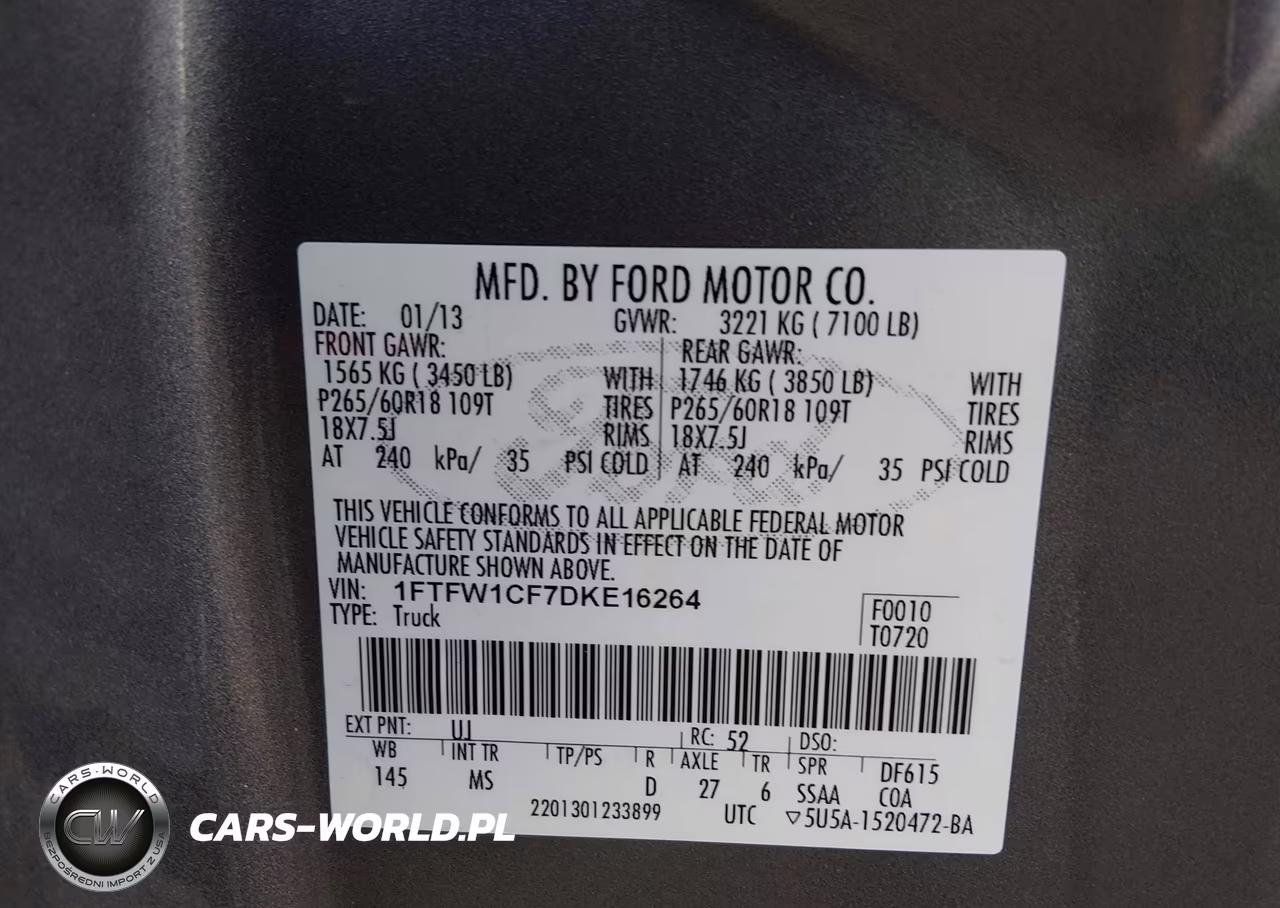 2013 Ford F-150 Xlt VIN:1FTFW1CF7DKE16264 - 9