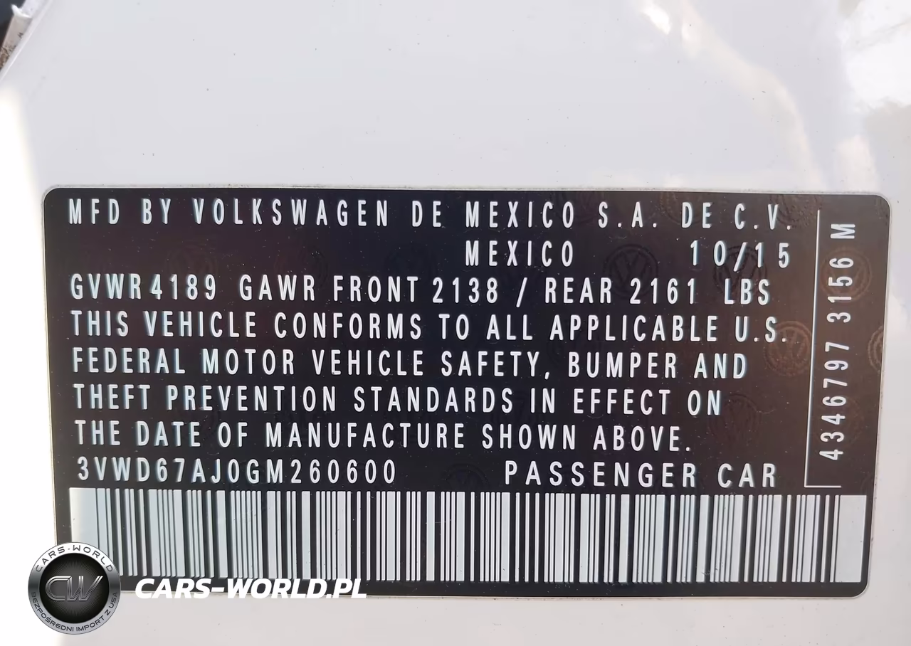 2016 Volkswagen Jetta 1.4T Se VIN:3VWD67AJ0GM260600 - 9
