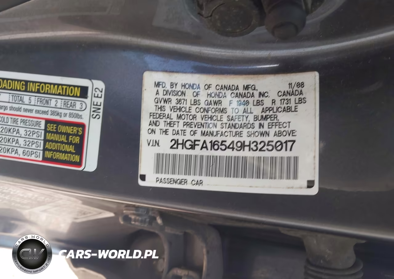 2009 Honda Civic Lx VIN:2HGFA16549H325017 - 9