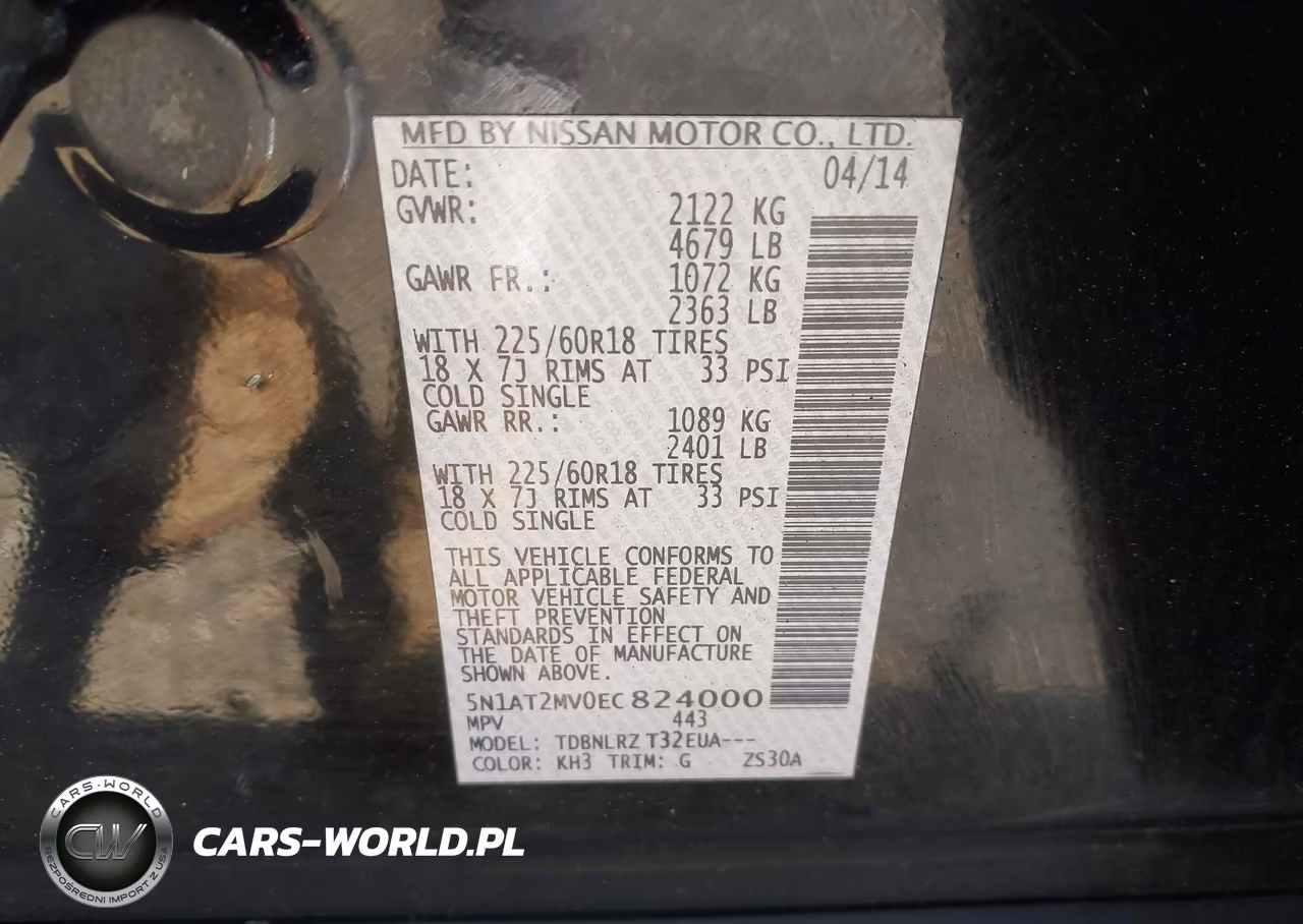 2014 Nissan Rogue Sl VIN:5N1AT2MV0EC824000 - 9