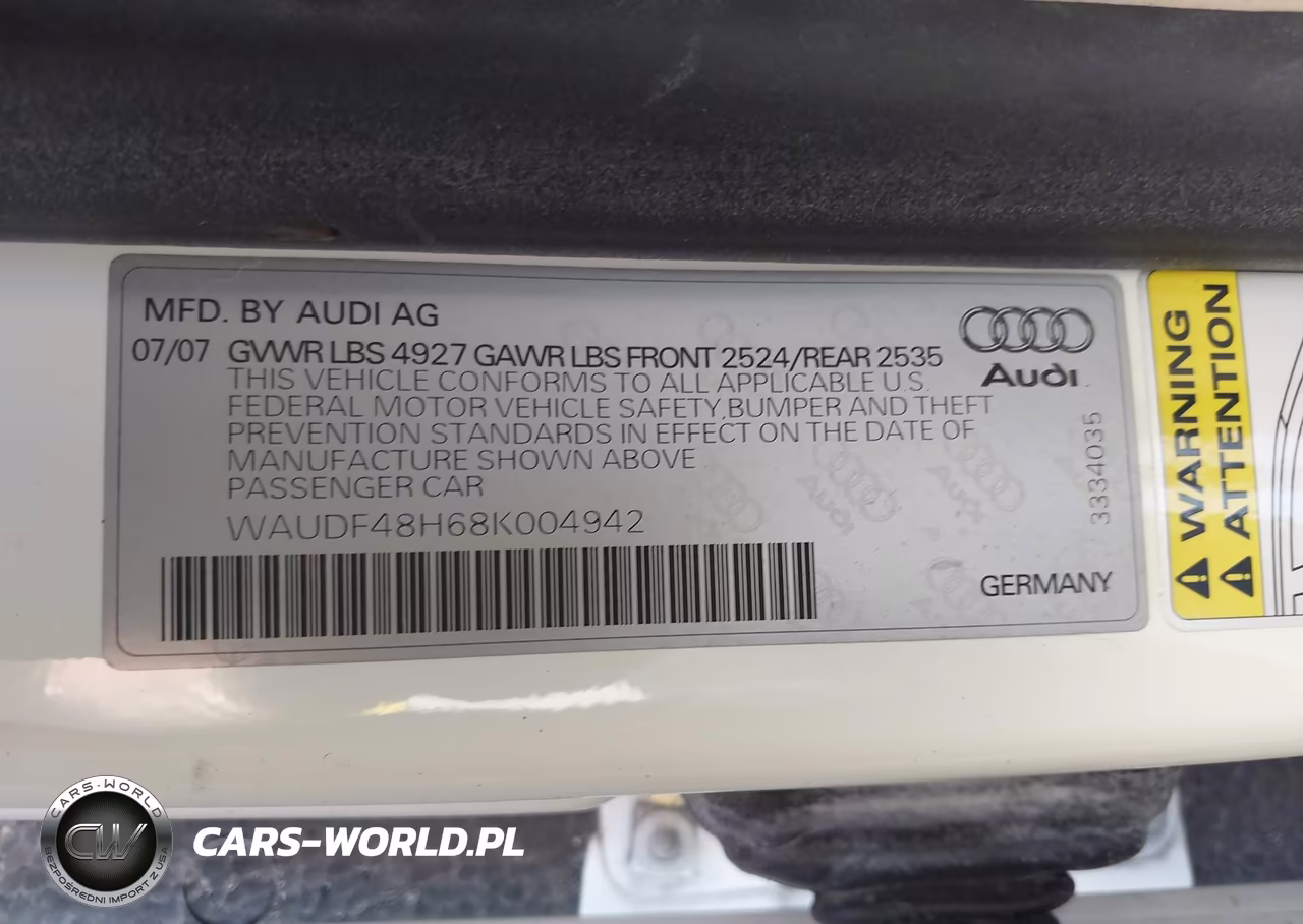 2008 Audi A4 2.0T VIN:WAUDF48H68K004942 - 9