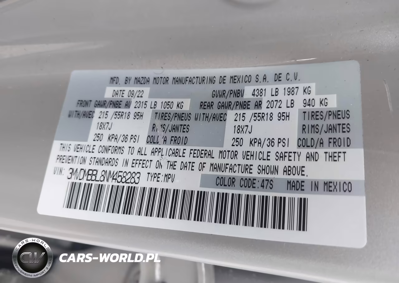 2022 Mazda Cx-30 Select VIN:3MVDMBBL8NM458283 - 9