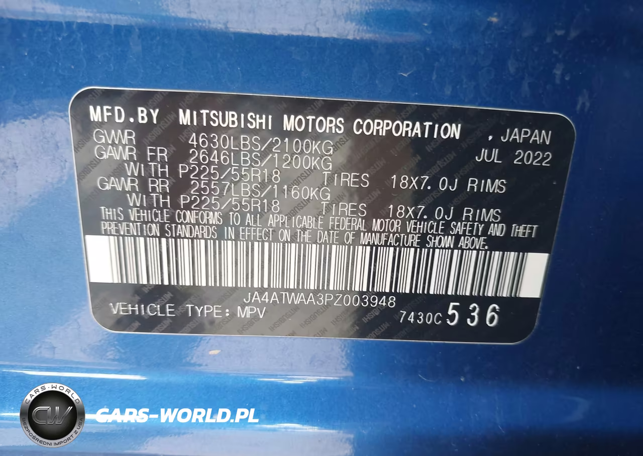 2023 Mitsubishi Eclipse Cross Se S-Awc-Sel S-Awc VIN:JA4ATWAA3PZ003948 - 9