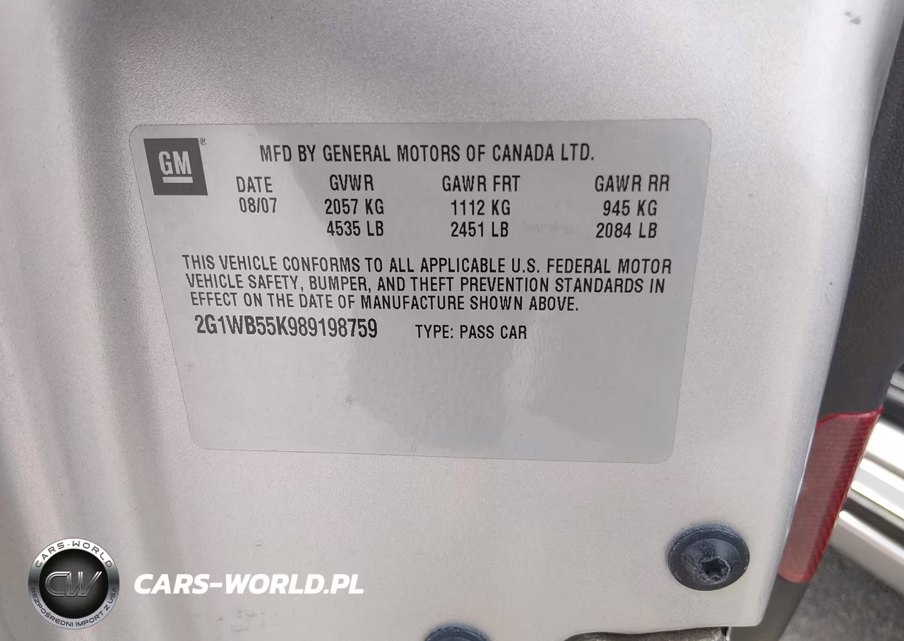 2008 Chevrolet Impala Ls VIN:2G1WB55K989198759 - 9