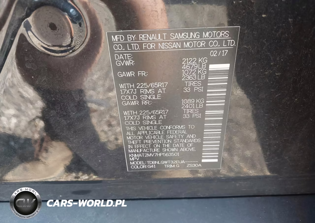 2017 Nissan Rogue Sv VIN:KNMAT2MV7HP563501 - 9