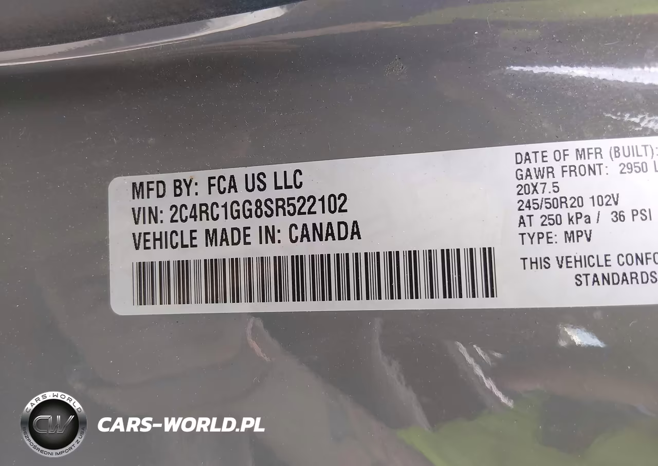 2025 Chrysler Pacifica Limited VIN:2C4RC1GG8SR522102 - 9