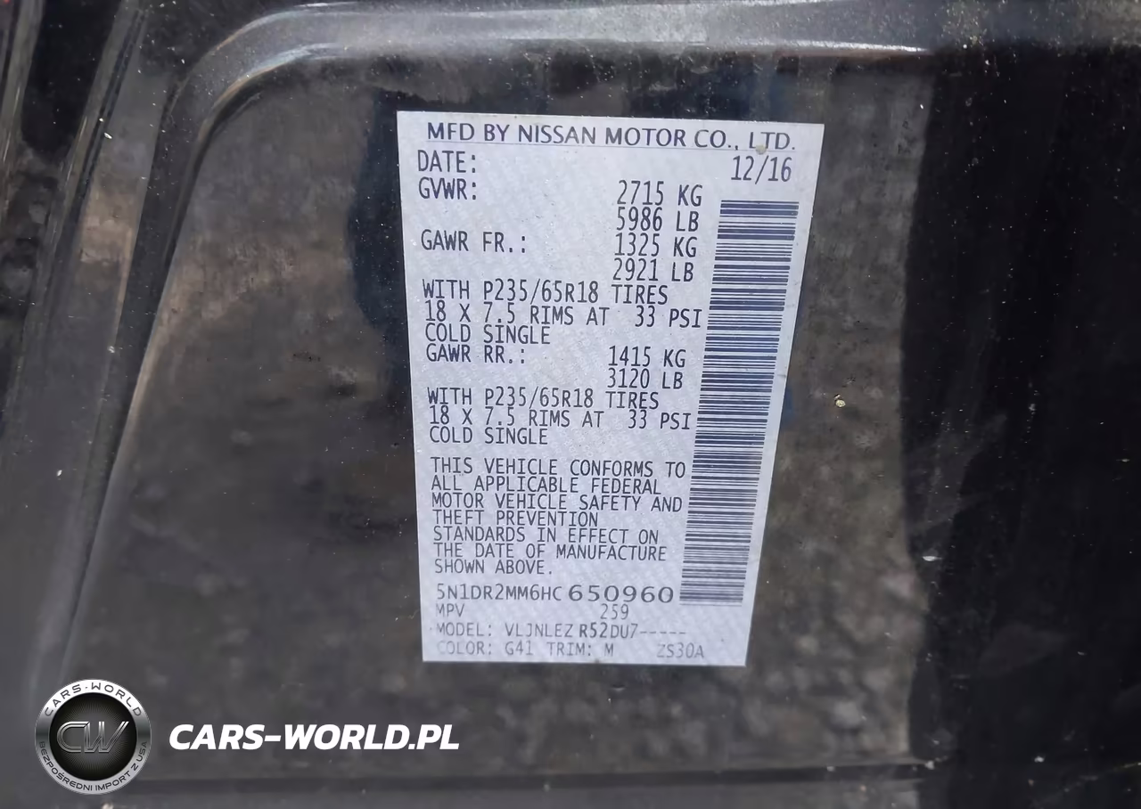 2017 Nissan Pathfinder Sv VIN:5N1DR2MM6HC650960 - 9