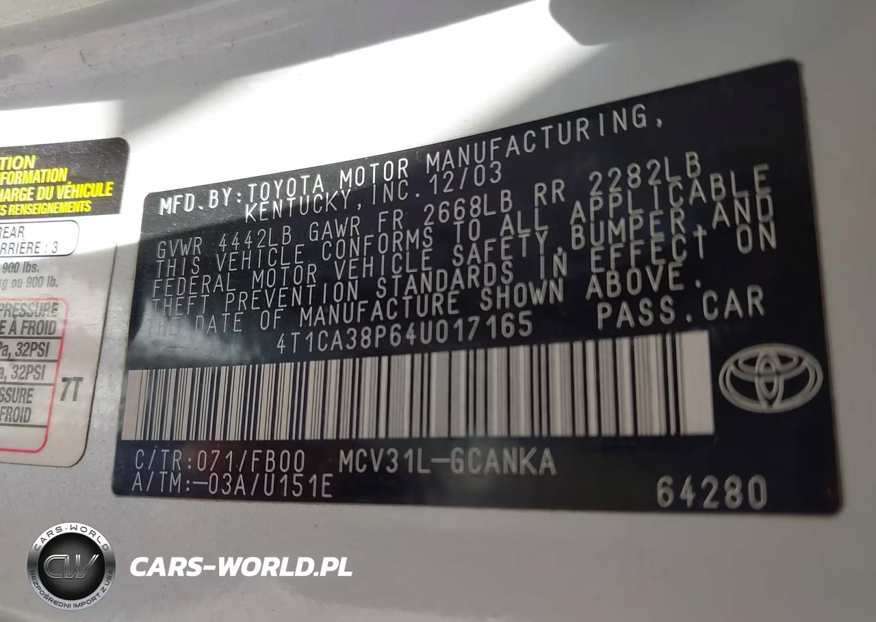 2004 Toyota Camry Solara Se V6 VIN:4T1CA38P64U017165 - 9