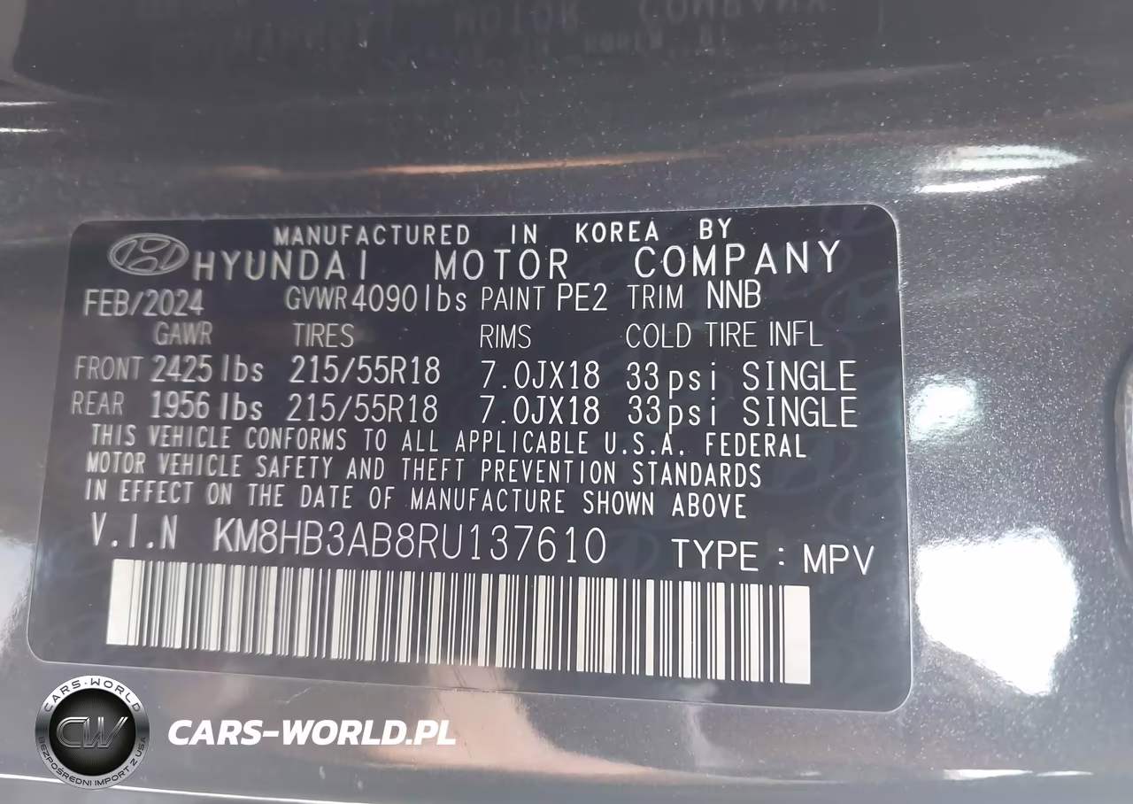 2024 Hyundai Kona Sel VIN:KM8HB3AB8RU137610 - 9