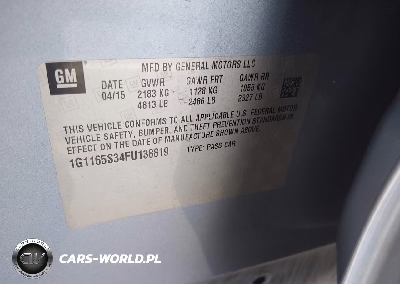 2015 Chevrolet Impala 2Lz VIN:1G1165S34FU138819 - 9