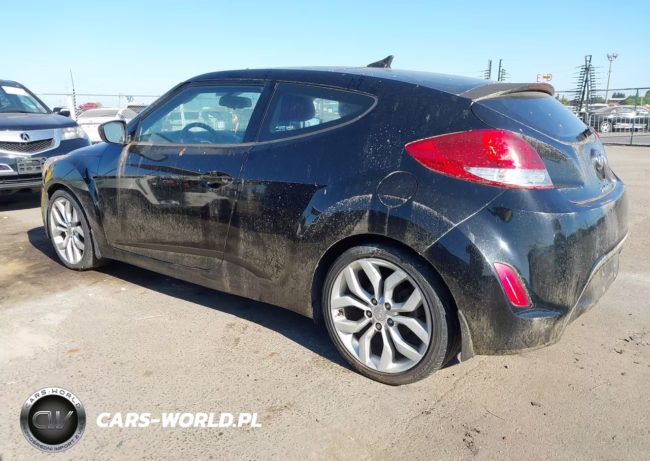2012 Hyundai Veloster Base W-Red-Black VIN:KMHTC6AD2CU036113 - 3