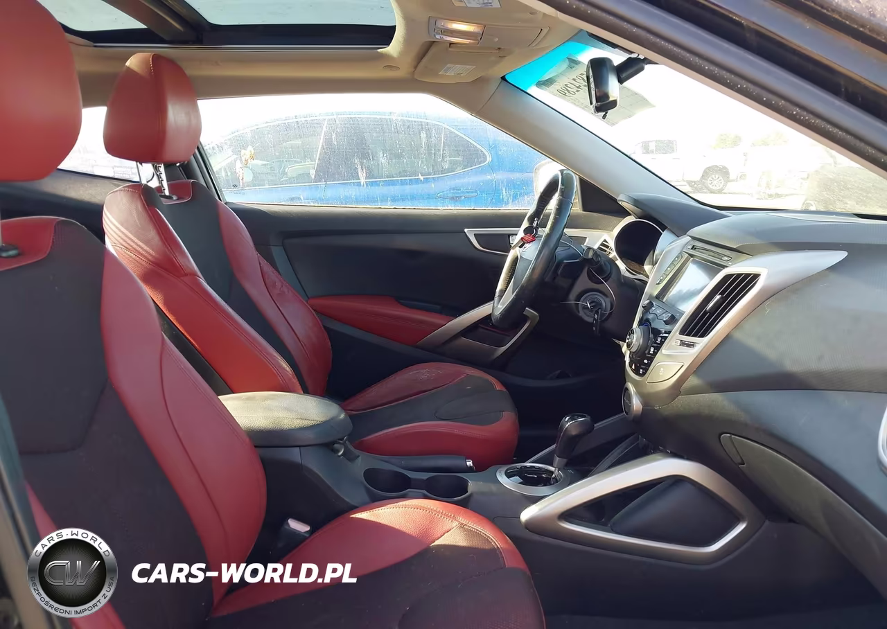 2012 Hyundai Veloster Base W-Red-Black VIN:KMHTC6AD2CU036113 - 5
