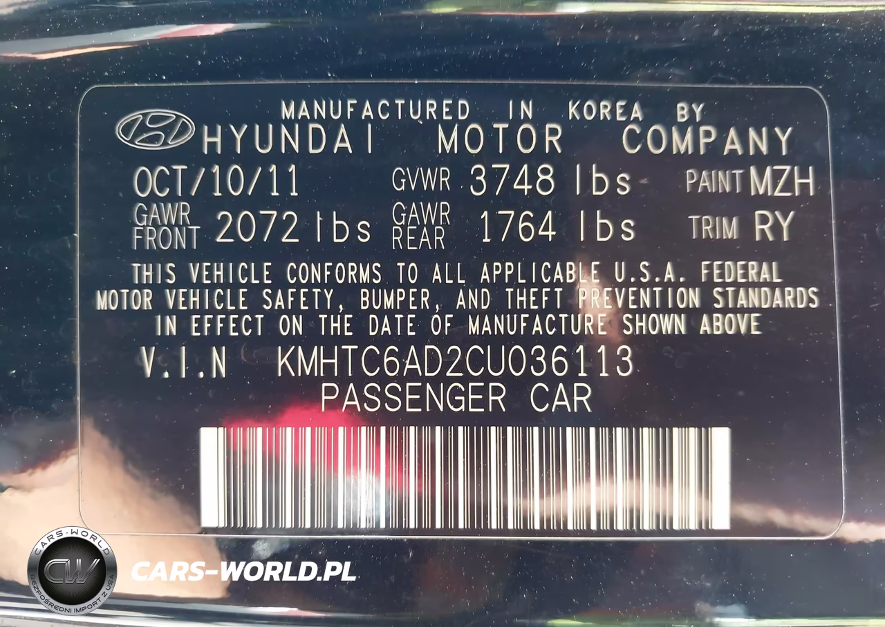 2012 Hyundai Veloster Base W-Red-Black VIN:KMHTC6AD2CU036113 - 9