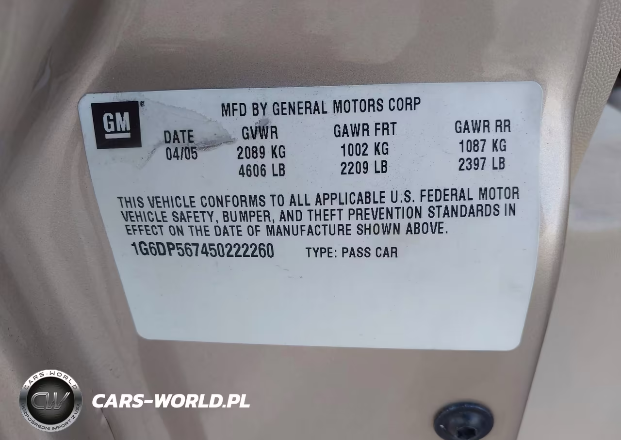 2005 Cadillac Cts Base W-1Sb-1Sc VIN:1G6DP567450222260 - 9