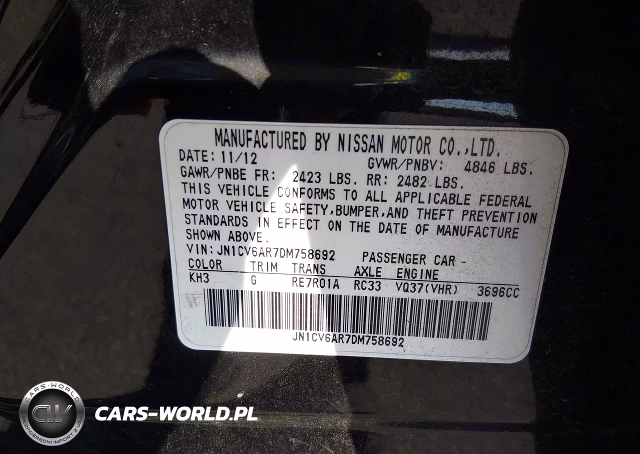 2013 Infiniti G37X VIN:JN1CV6AR7DM758692 - 9