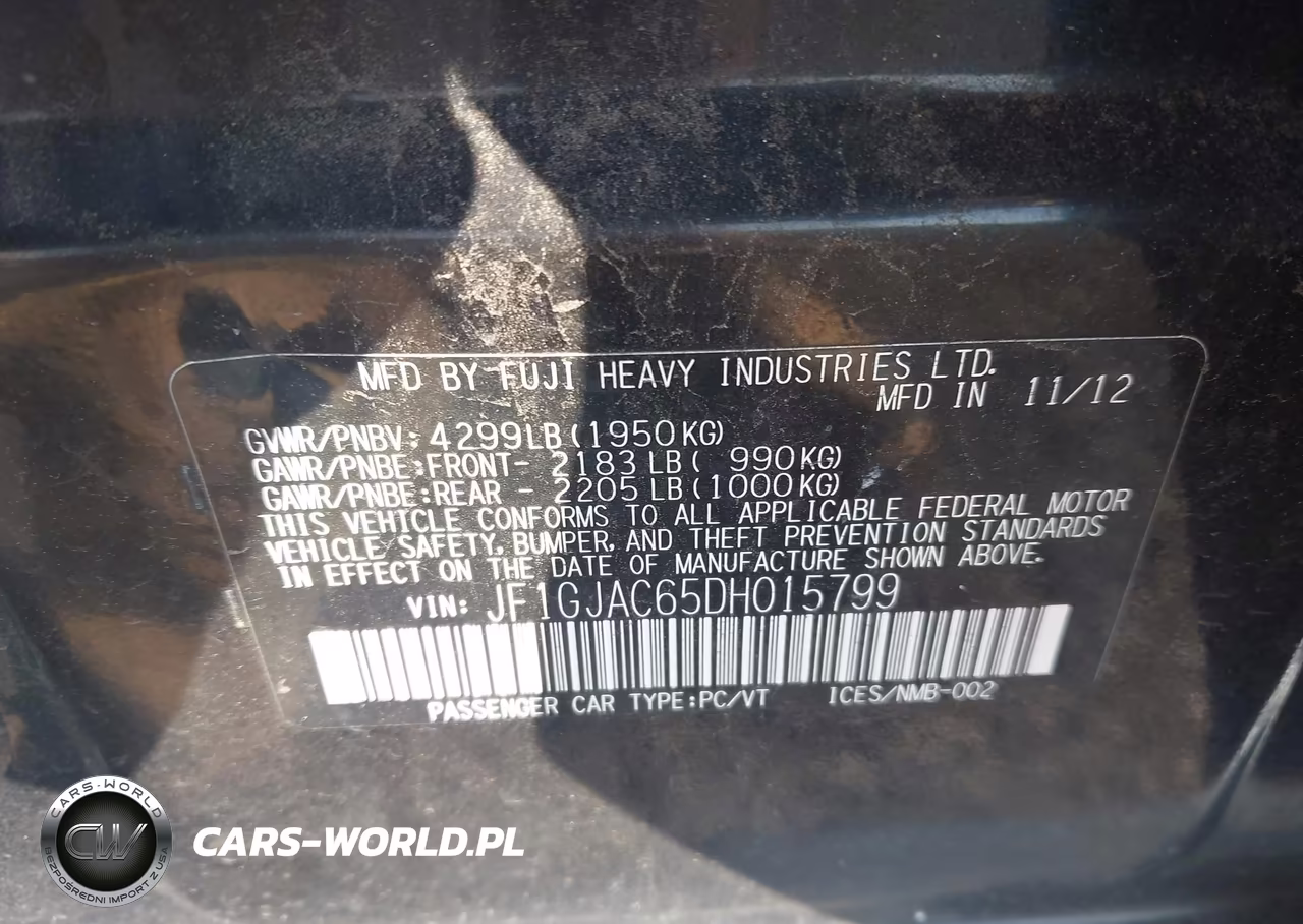 2013 Subaru Impreza 2.0I Premium VIN:JF1GJAC65DH015799 - 9
