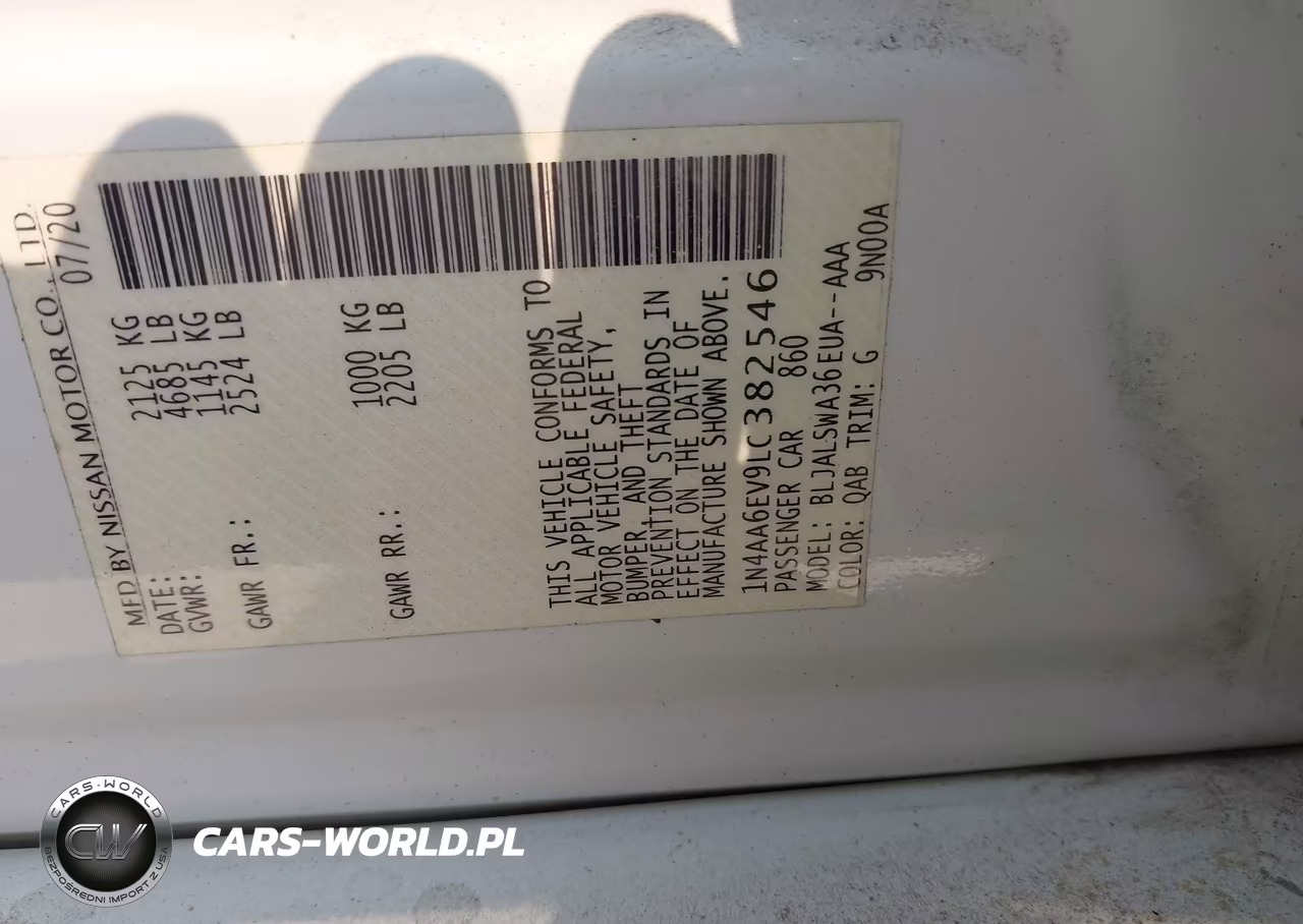 2020 Nissan Maxima Sr Xtronic Cvt VIN:1N4AA6EV9LC382546 - 9